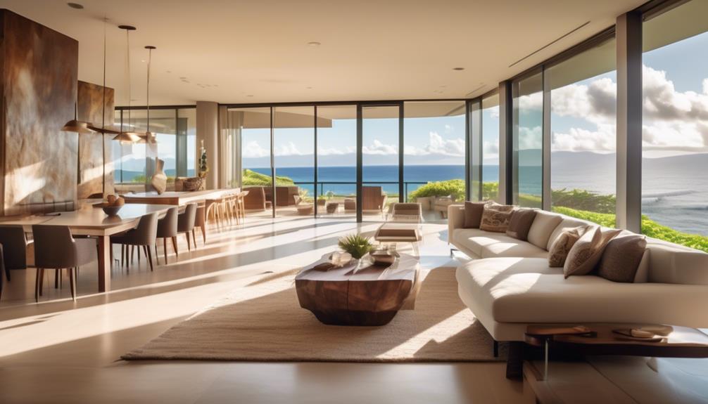 modern condo overlooking ocean