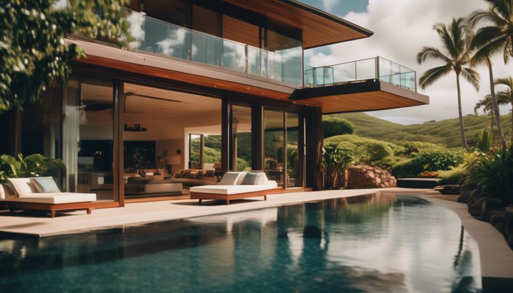 modern home endless pool