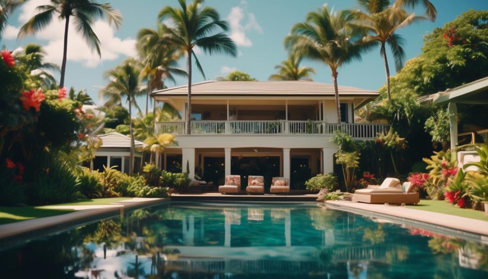 luxurious tropical retreat with pool and spa