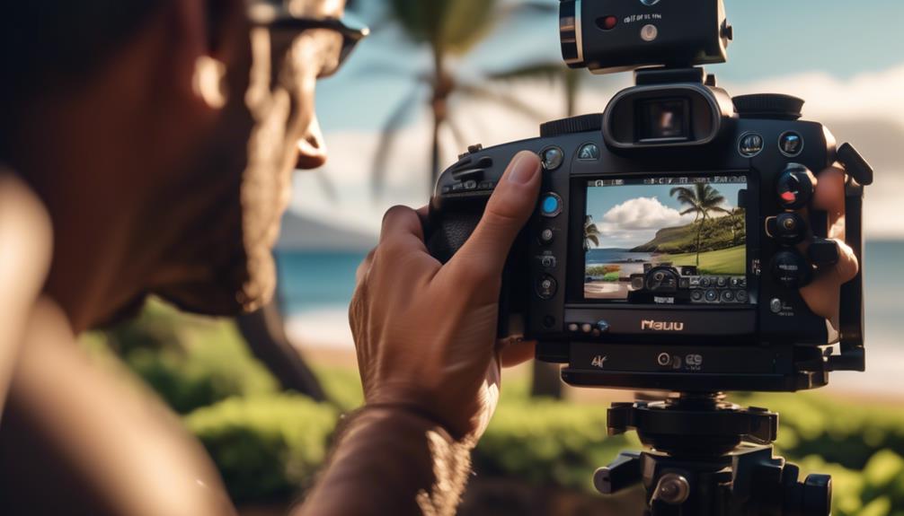 testing camera settings through shots